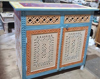 T*o様 ★ インド キャビネット アンティーク 家具 インテリア 古木 古材 ヴィンテージ風インド風キャビネット、無垢材アンティーク仕上げ