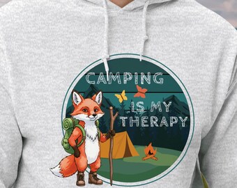 Camping Enthusiast Hoodie, Hiking Sweatshirt, Cozy Pullover for Outdoor Lovers