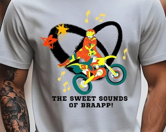 Motocross Shirt, Dirt Bike Enthusiast Cotton Tee, Rider Apparel