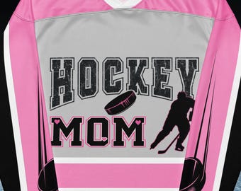 Hockey Mom Jersey, Women's Team Spirit Shirt, Moisture-Wicking Sports Top