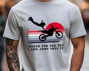 Motocross Shirt, Dirt Bike Enthusiast Cotton Tee, Rider Apparel