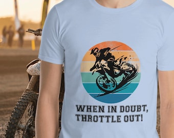 Motocross Shirt, Dirt Bike Enthusiast Soft Style Cotton Tee, Rider Apparel