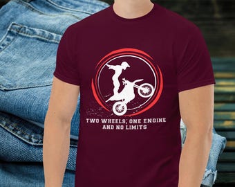 Motocross Shirt, Dirt Bike Enthusiast Cotton Tee, Rider Apparel