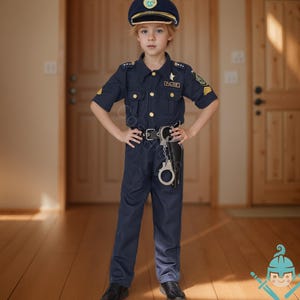 Polizistin Kostüm für Kinder: Rollenspiel Copsuniform