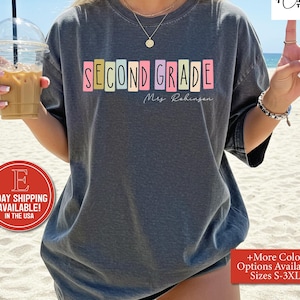 Second Grade Teacher T-shirt, 2nd Grade Teacher Shirt, Second Grade Teacher, 2nd Grade Teacher Shirt, Back to School Shirt, Custom Grade Tee