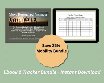 Mobility & Breathwork PDF Bundle: Joint Pain Relief, Flexibility Tracker