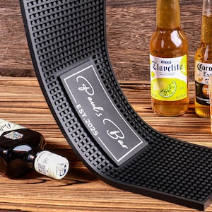 Personalized Silicone Bar Mat,Whiskey Gifts For Him,Whiskey Party Customized Bar Mat,Home Bar Pub Accessories,Bar Gift For Him,Bar Ware Gift