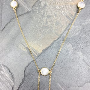 moonstone lariat necklace gold drop rainbow moonstone necklace moonstone gold necklace drop layered gold necklaces for women image 2