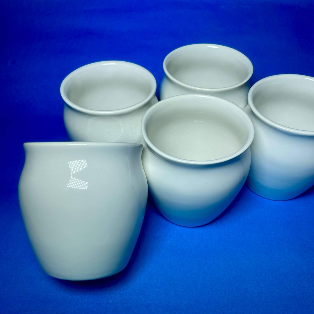 Handleless Design Cups Classic White Ceramic Cups, Handleless Design, Set of 5 - Etsy