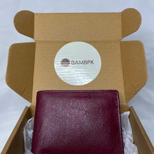 Rich Burgundy Leather Wallet - Premium Quality