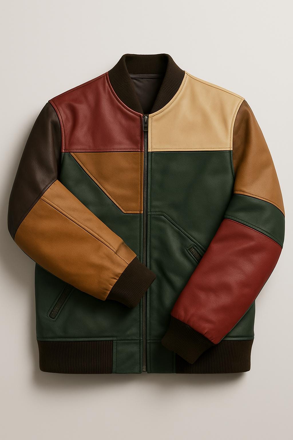 ジャケット・アウター Handmade Patchwork Leather Bomber Patchwork Leather Bomber Free Shipping - The Vintage Twin