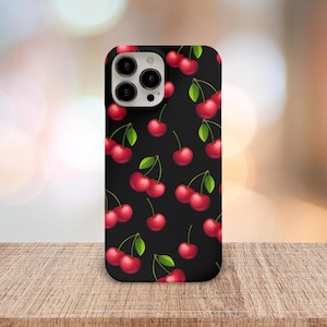 Cherry Pattern Phone Case: Impact-Resistant Dual Layer Tech Cover
