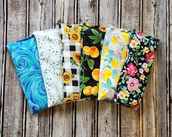 Cotton Eye Pillow: Unscented Rice Hot Cold Pack, Headache Relief