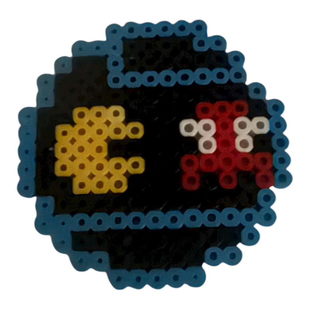 Mini Pac-man Perler Bead Art | Classic Arcade Pixel Craft | Handmade ...