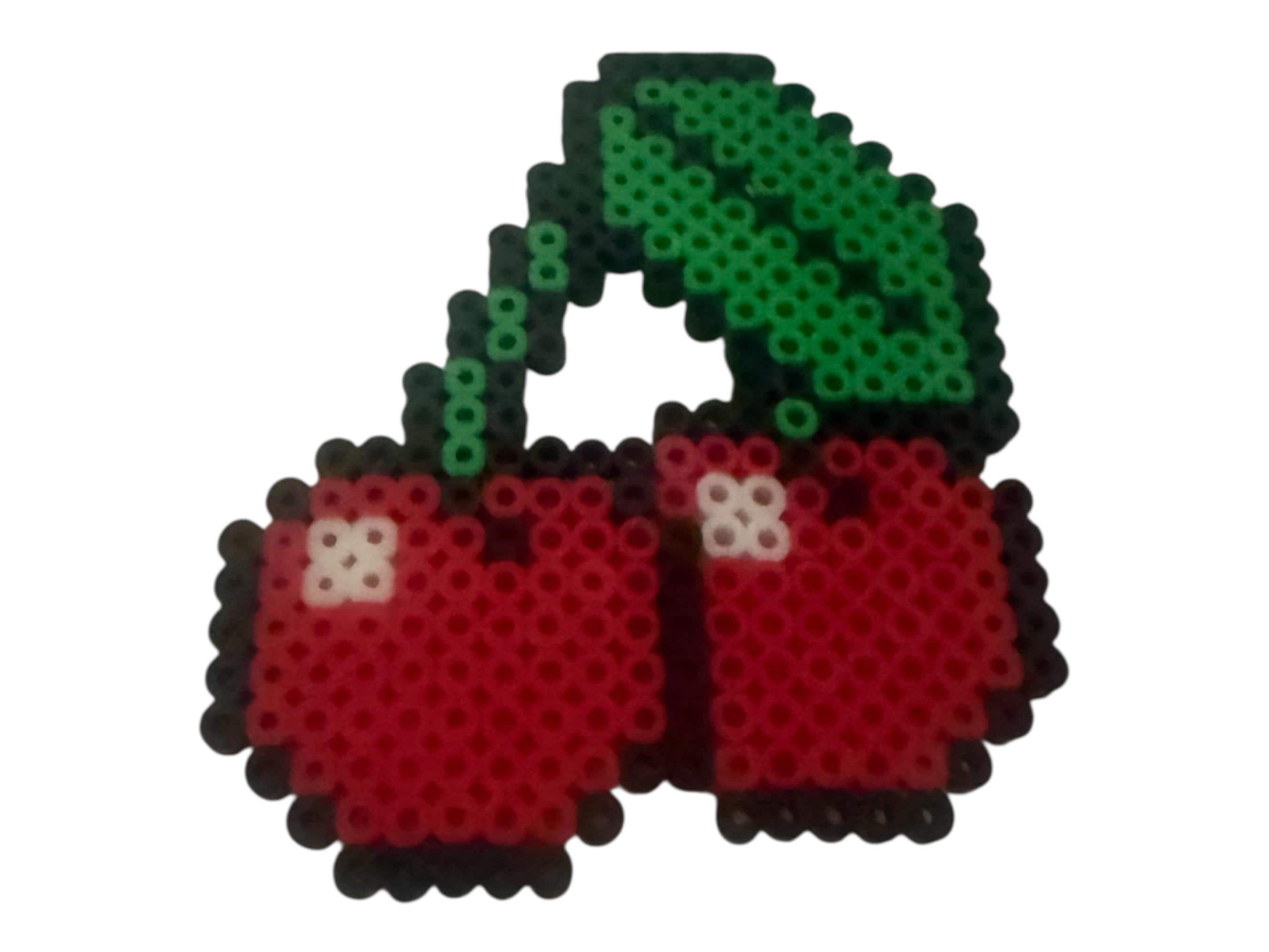 Cherries Perler Bead Art Cute Retro Pixel Fruit Decor or Magnet