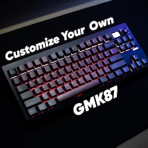 GMK87 Custom Mechanische Tastatur / 80% TKL Layout / Sound-Modded Stabilisatoren / Verkabelt & Funk