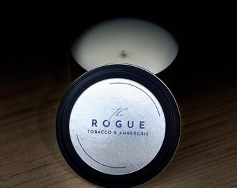 The Rogue Tobacco Ambergris Candle | Coconut Beeswax Blend (6 oz)