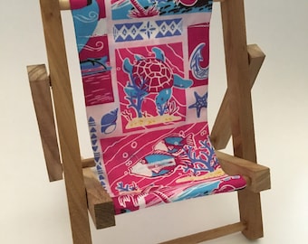 Silla para teléfono móvil con temática de isla tropical, vida marina y tortugas marinas