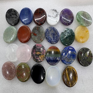 Natural Crystal Worry Stone,Healing Palm Stone,Polished Worry Stone,Rose Quartz/Amethyst/Opalite/Crystal Stone.For Gift