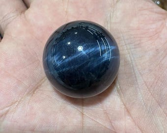 Esfera de ojo de tigre azul natural de 20-25 mm, bola de cristal de ojo de halcón, piedra de protección y comprensión.