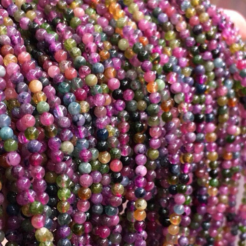 Brazil Tourmaline Triple Wrap Bracelet – Natural Gemstone, Energy Healing, Gift for Her image 3