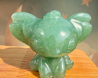2‘’ Crystal Stitch Carving | Hand-Carved Gemstone Figurine