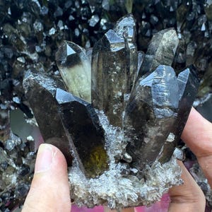 Natural Smoky Quartz Cluster Crystal for Home Decor and Energy Healing, Raw Stone Specimen, Smokey Quartz Mineral Gift