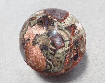Money Agate Sphere 5–6cm | Golden Agate Crystal Ball | Wealth, Protection & Stability Stone
