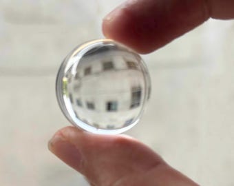 AAA Clear Quartz Sphere 25-28mm | Ultra Clear Crystal Ball | Manifestation & Healing Stone Gift
