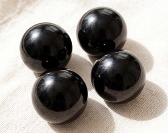 Natural Black Obsidian Sphere, Black Crystal Ball, Powerful Protection Shield, Root Chakra Grounding, Scrying Mirror Ball, Zen Gift