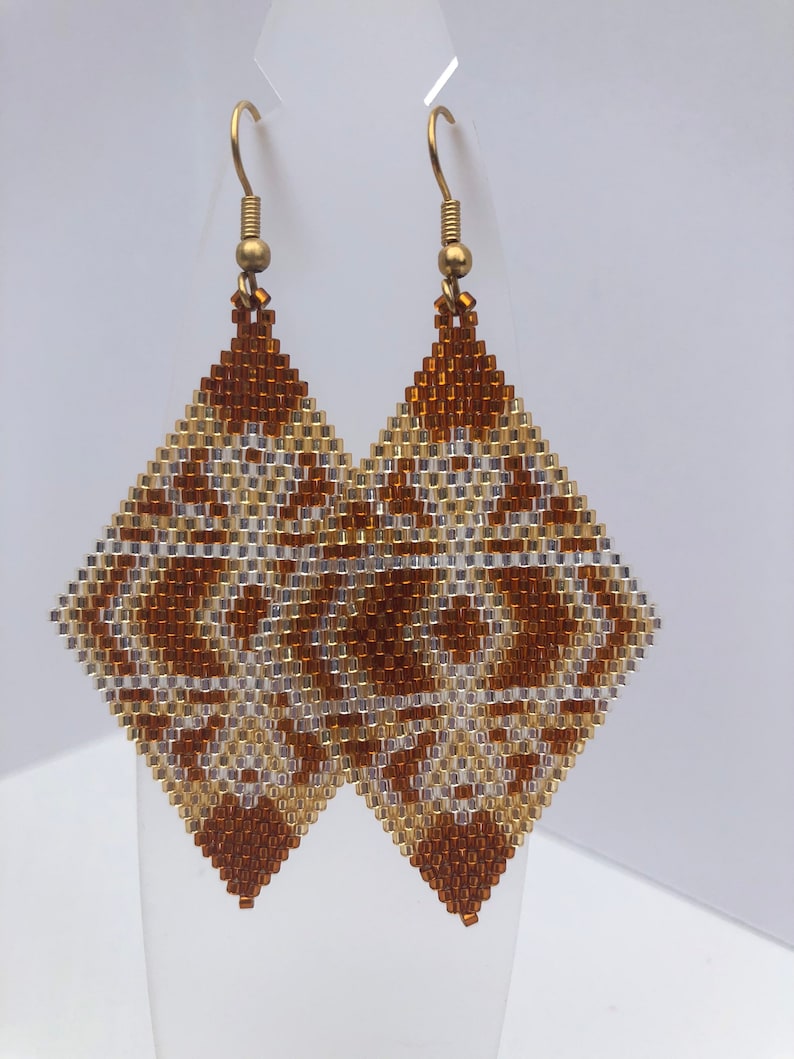 Mosaic Diamond Earrings Etsy