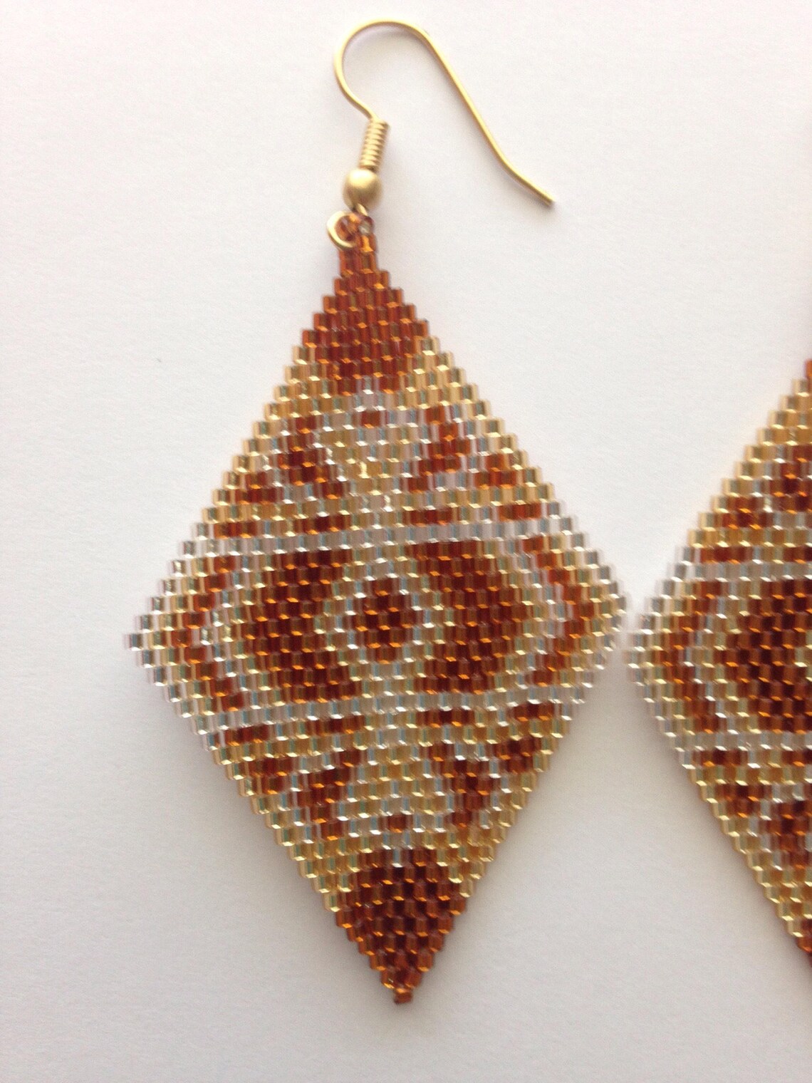 Mosaic Diamond Earrings Etsy