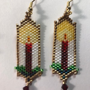 Christmas Candle Earrings