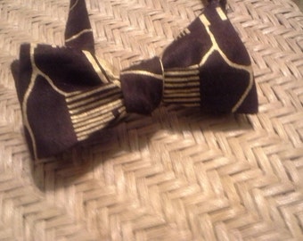 African Fabric Self Tie Bow Tie