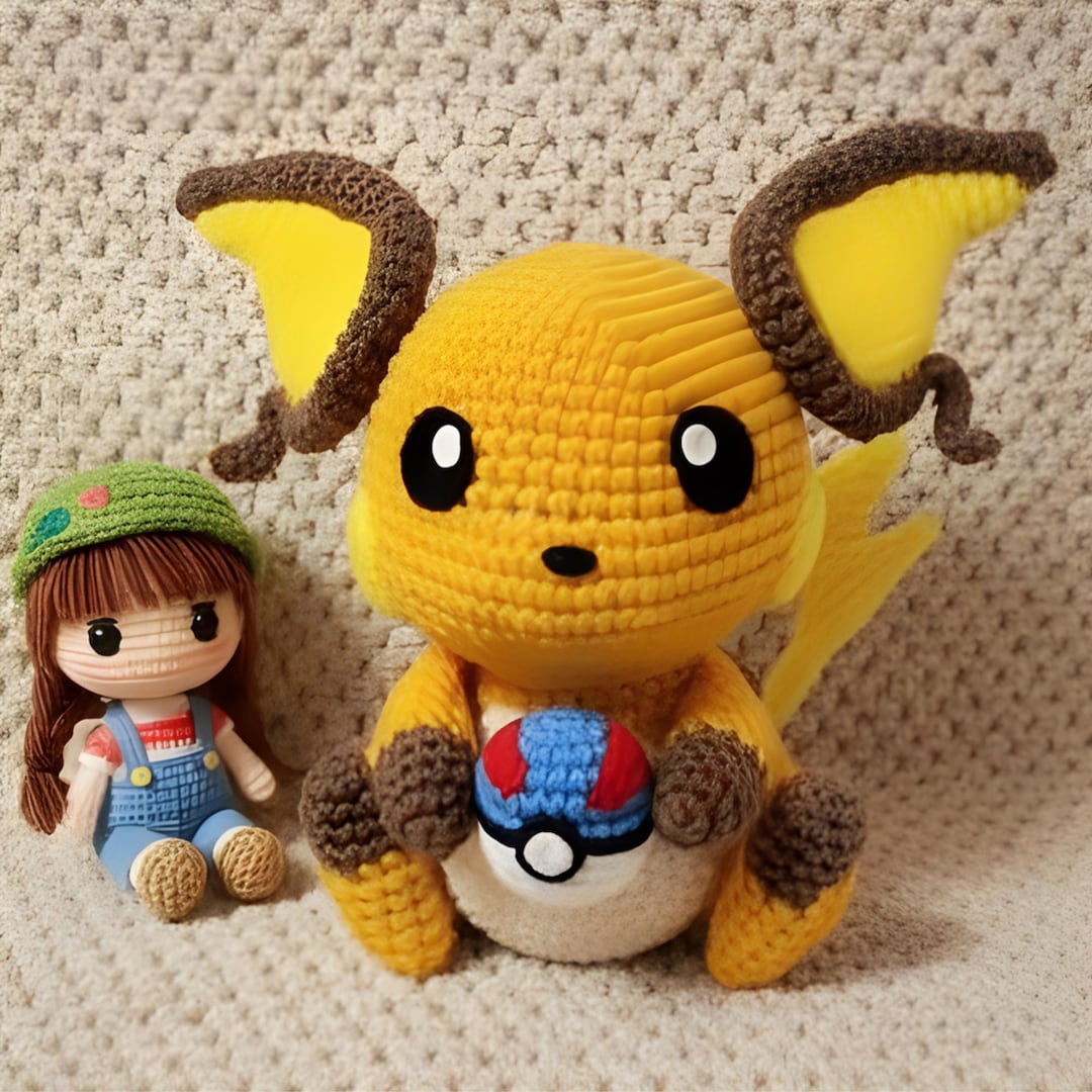 Rachu Pattern Raichu Pokemon Crochet Pattern - Children Toy | DIY - Etsy