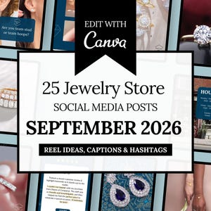 Kit de redes sociales para joyerías: Plantillas de Canva, subtítulos e ideas para reels de septiembre