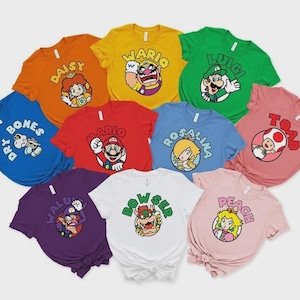 Super Mario Family Shirt,Super Mario Character Shirt,Super Mario Birthday Party Shirt,Mario & Friends Party Shirt,Super Mario Sweatshirt