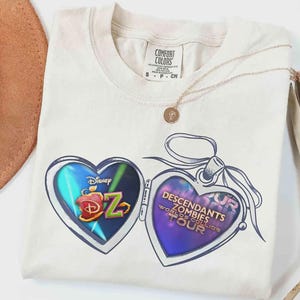 Descendants Zombies Worlds Collide Tour Locket Shirt, Disney The Rise Of Red Group Shirt, Descendants Concert, Summer Music Festival 2025