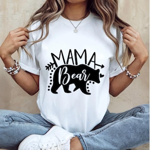 Mama Bear|Graphic Tee|Cute Mom Shirt|Gift for Mother&#39;s Day, Unisex T-Shirt for Parents|Family Casual Wear