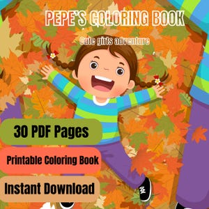 Cute Girls Coloring Book – 30 Page Printable PDF for Kids Ages 3–12