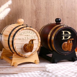 Personalized Engraved Whiskey Barrel,Wood Whiskey Barrel,Customzie Engraved Barrel,Whiskey Cask For Dad,Vintage Mens Gift,Bourbon Barrel