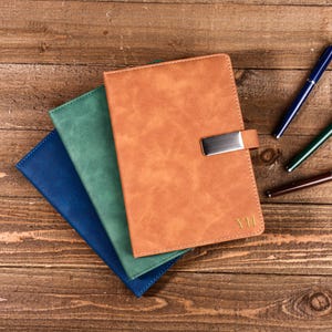 Personalized Leather A5 Notebook Set with Name, Notebook Set With Pen, End Of Year Thank You Gift, Custom Graduation Gifts, New Job Present
