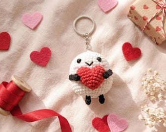 Valentine Crochet Keychain Pattern | Beginner Friendly Amigurumi PDF