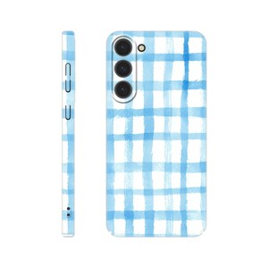 BLUE PLAID Samsung Phone Case | Fits Samsung Galaxy S24 Ultra, S23, S22 Plus, S21, S20, Plus More, Cute Gift Idea, Plaid, Blue Case