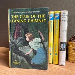 Nancy Drew: The Clue of the Leaning Chimney | Girl Detective Novel | Retro Young Adult Mystery | Vintage Collectible Books | Old Book Lovers
