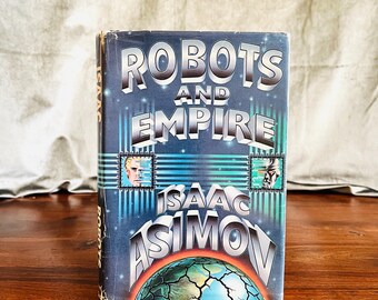 Isaac Asimov Robots and Empire 1985 Hardcover Book Club Edition Vintage Sci Fi Novel