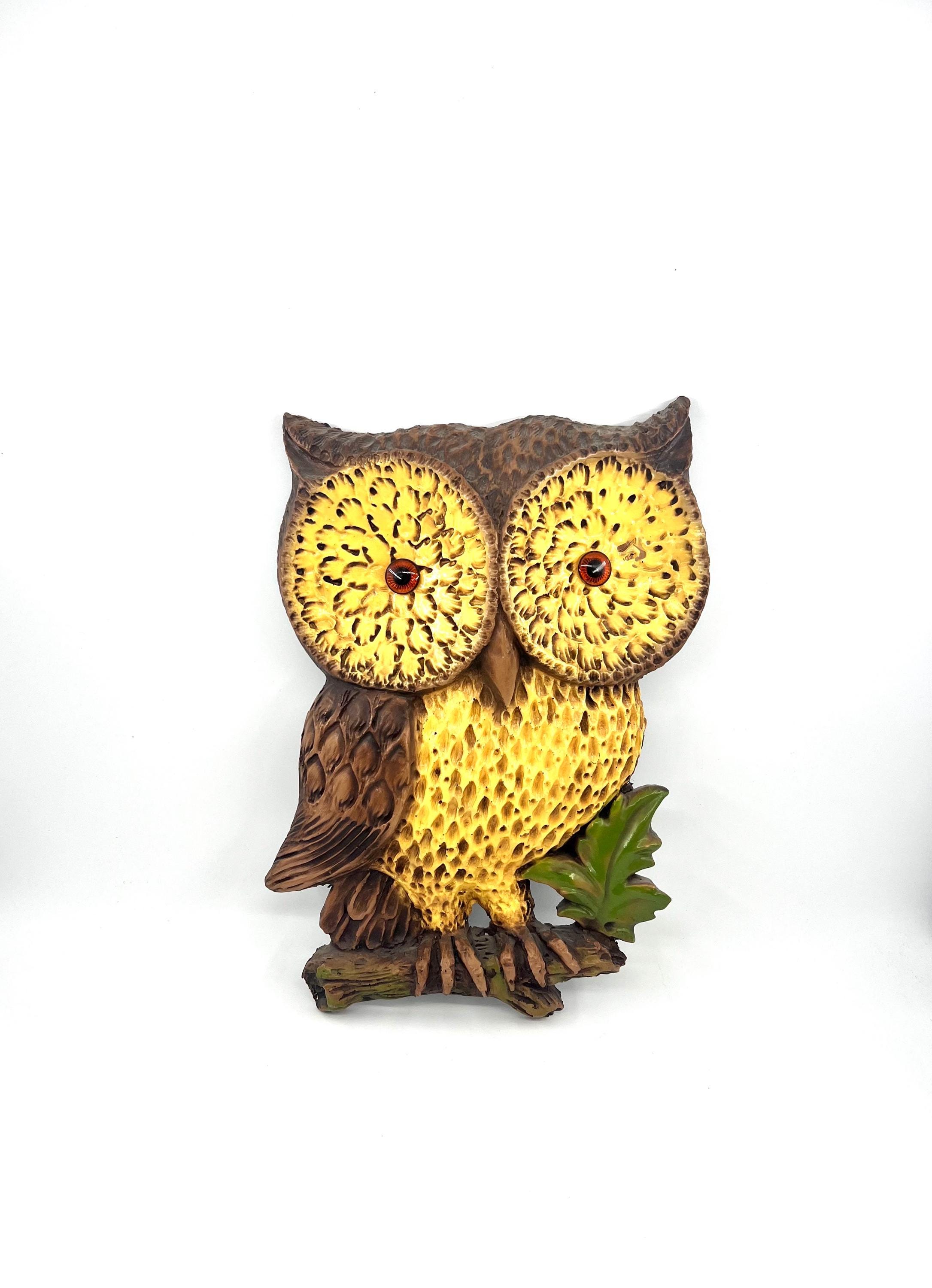 Vintage MCM Owl Wall Plaque: Mid Century Modern Decor