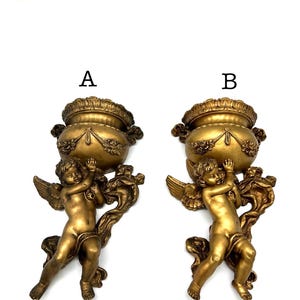 Vintage Angel Cherub Wall Planter Pocket