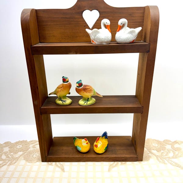 Vintage Salt and Pepper Shakers - Swans, Pheasants, Chickens - Salt and Pepper Shaker Kitchen Decor