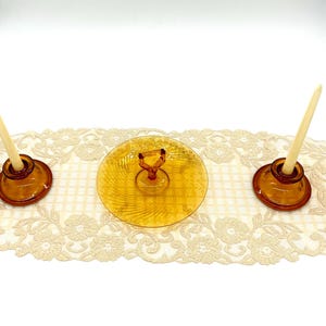 Vintage Depression Glass - Amber Glass Decor Pieces